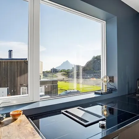 Nytt Hus Med Topp Standard Ved Havet Kabelvåg